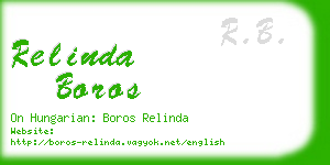 relinda boros business card